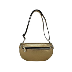 Genuine Leather Belt Bag - Gold