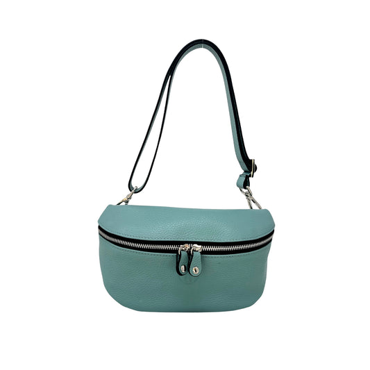 Genuine Leather Belt Bag - Sage