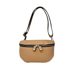 Genuine Leather Belt Bag-Sand