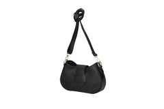 Audrey leather crossbody bag black side view