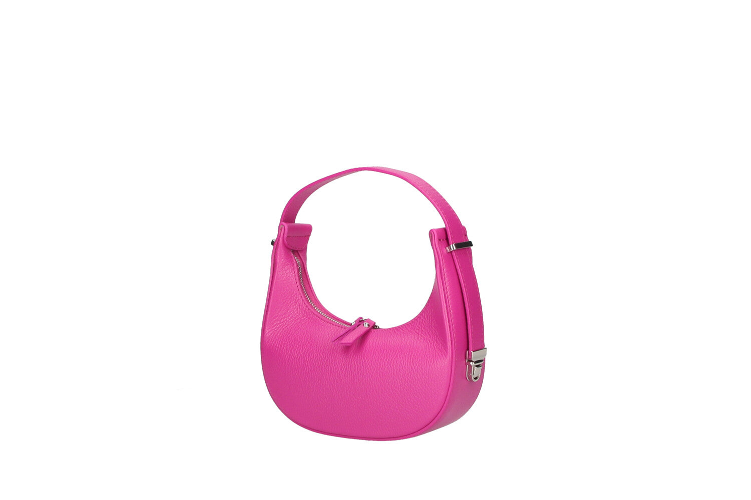 belinda-leather-small-bag-fuchsia-front-view