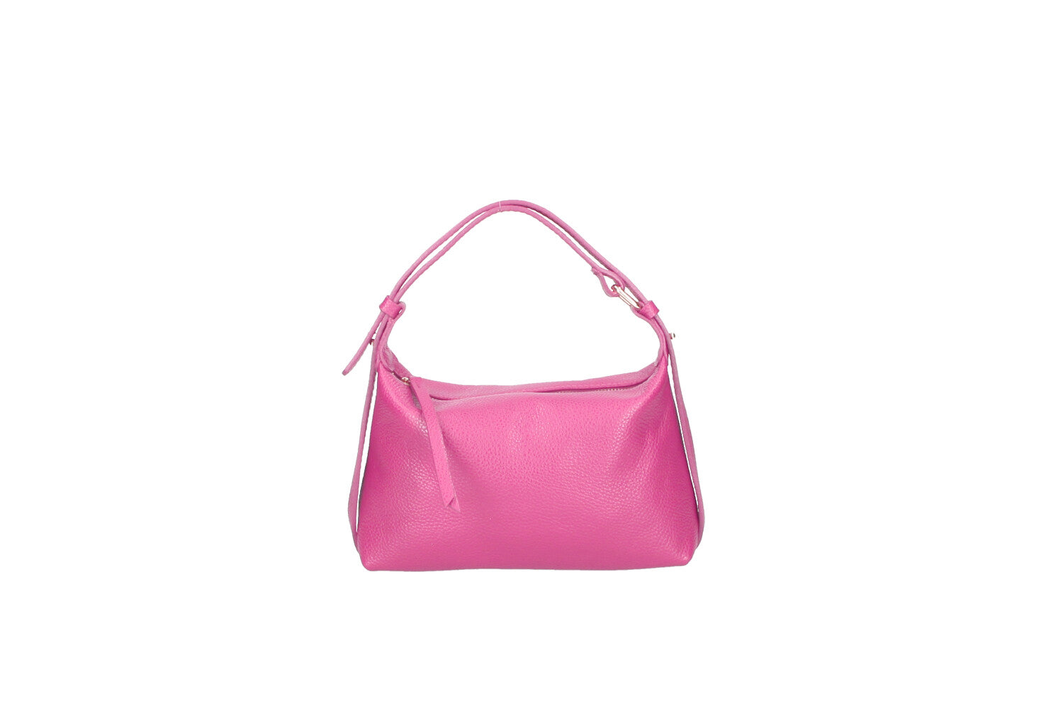 Doda leather crossbody bag fuchsia front view