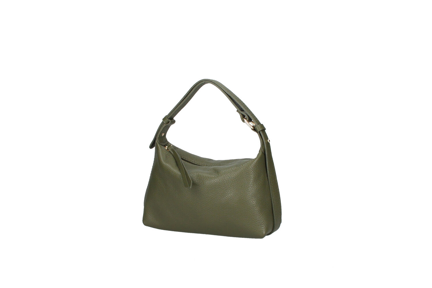 Doda leather crossbody bag olive side view