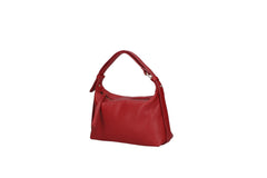 Doda leather crossbody bag red front view