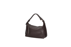 Doda leather crossbody bag tan side view