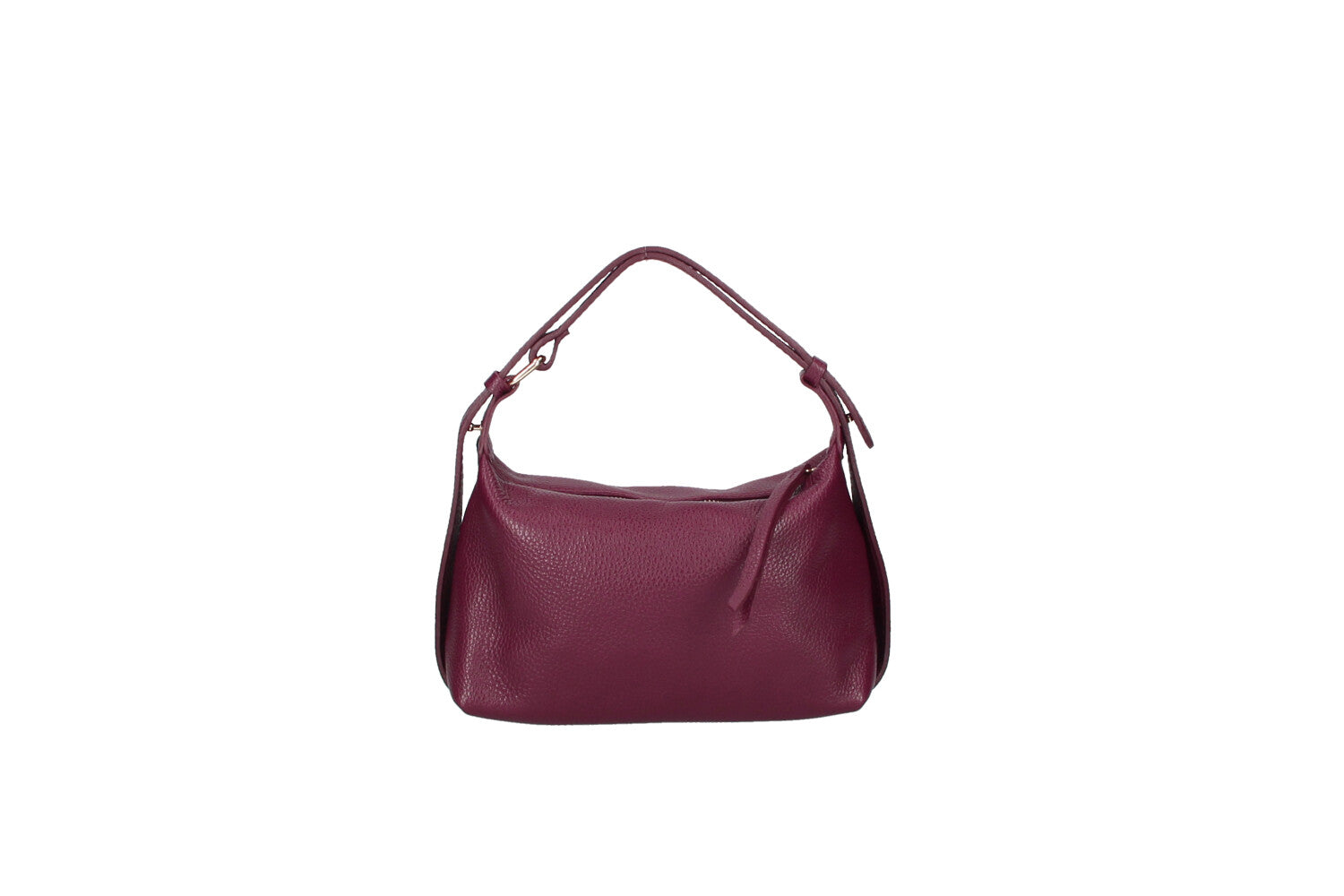 Doda leather crossbody bag violet front view