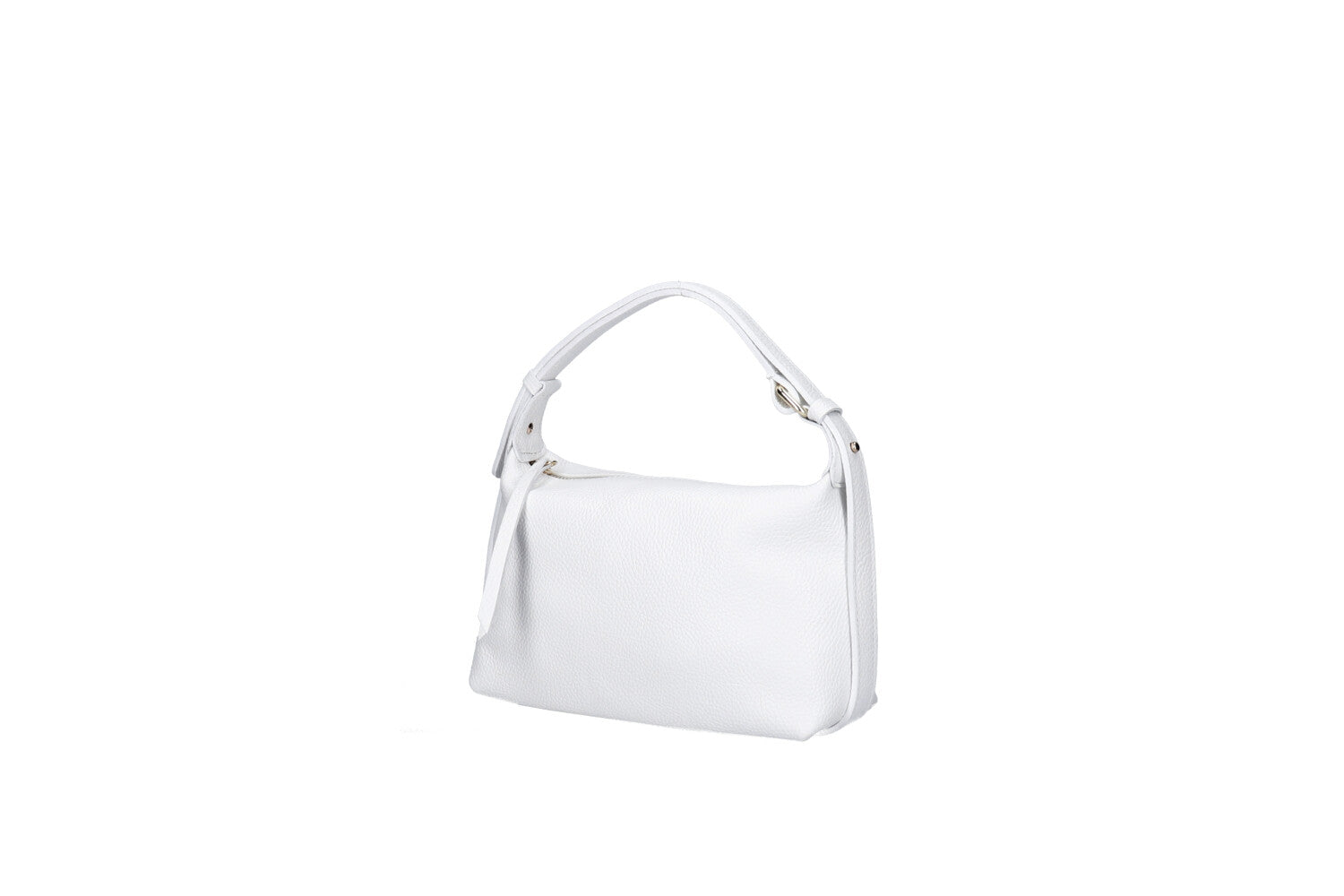 Doda leather crossbody bag white side view