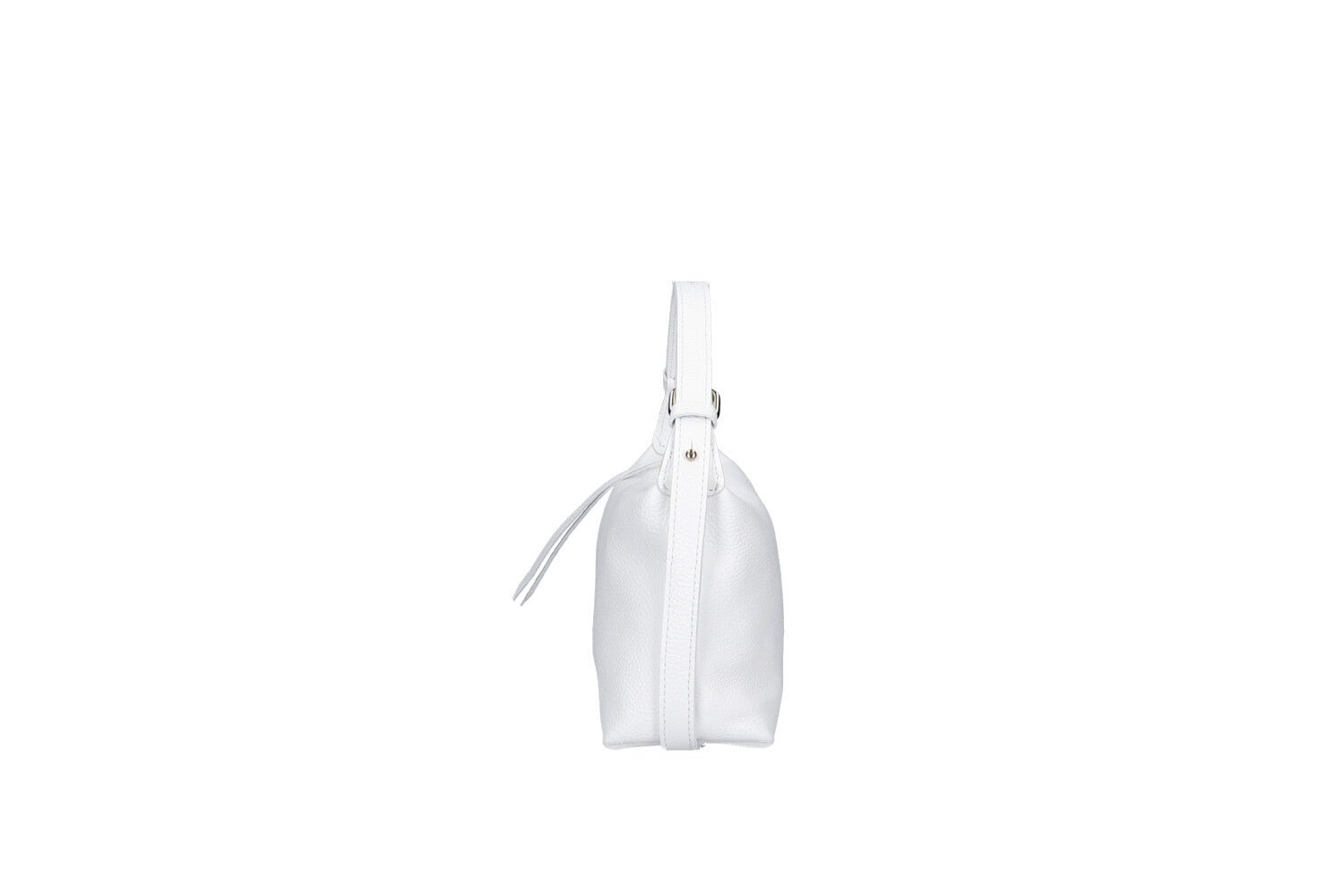 Doda leather crossbody bag white detail view