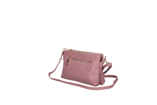 Griselda-Genuine Leather Crossbody Bag with Double Compartment – Made in Italy