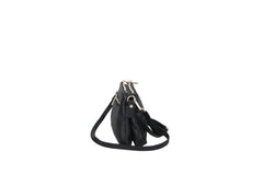 Griselda-Genuine Leather Crossbody Bag with Double Compartment – Made in Italy