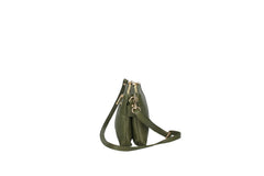 Griselda-Genuine Leather Crossbody Bag with Double Compartment – Made in Italy