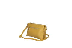 Griselda-Genuine Leather Crossbody Bag with Double Compartment – Made in Italy