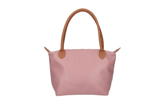 Peony-Genuine Leather Two-Tone Shoulder Bag