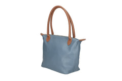 Peony-Genuine Leather Two-Tone Shoulder Bag