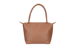 Peony-Genuine Leather Two-Tone Shoulder Bag