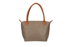 Peony-Genuine Leather Two-Tone Shoulder Bag