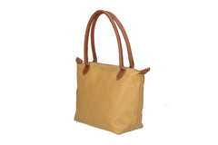 Peony-Genuine Leather Two-Tone Shoulder Bag