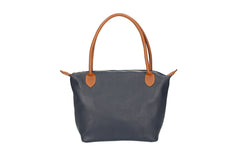 Peony-Genuine Leather Two-Tone Shoulder Bag
