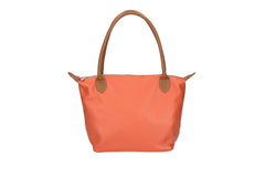 Peony-Genuine Leather Two-Tone Shoulder Bag