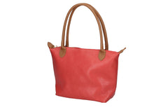Peony-Genuine Leather Two-Tone Shoulder Bag
