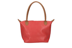 Peony-Genuine Leather Two-Tone Shoulder Bag