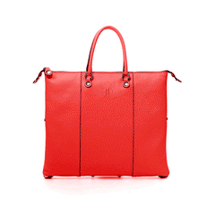 Large Leather Bag Red