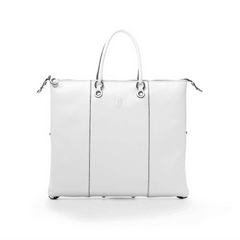 Large Leather Bag White