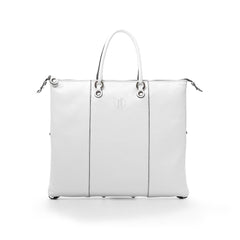Large Leather Bag White