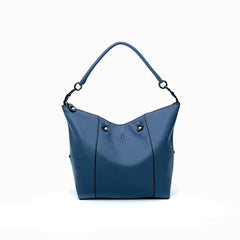 Large Leather Bag Navy Blue