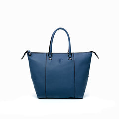 Large Leather Bag Navy Blue