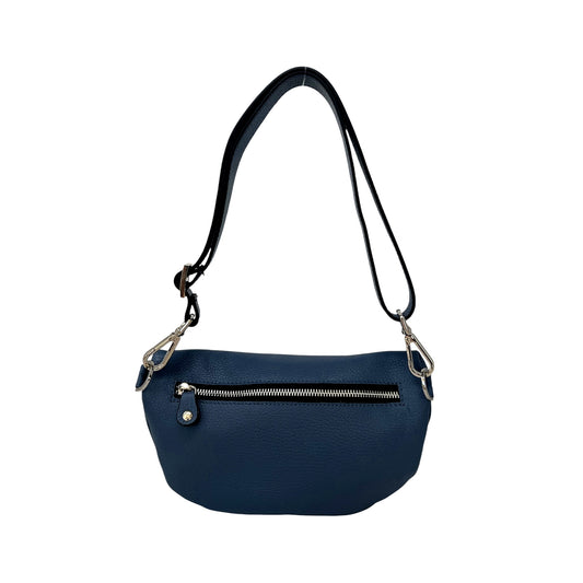 Genuine Leather Belt Bag - Light Blue