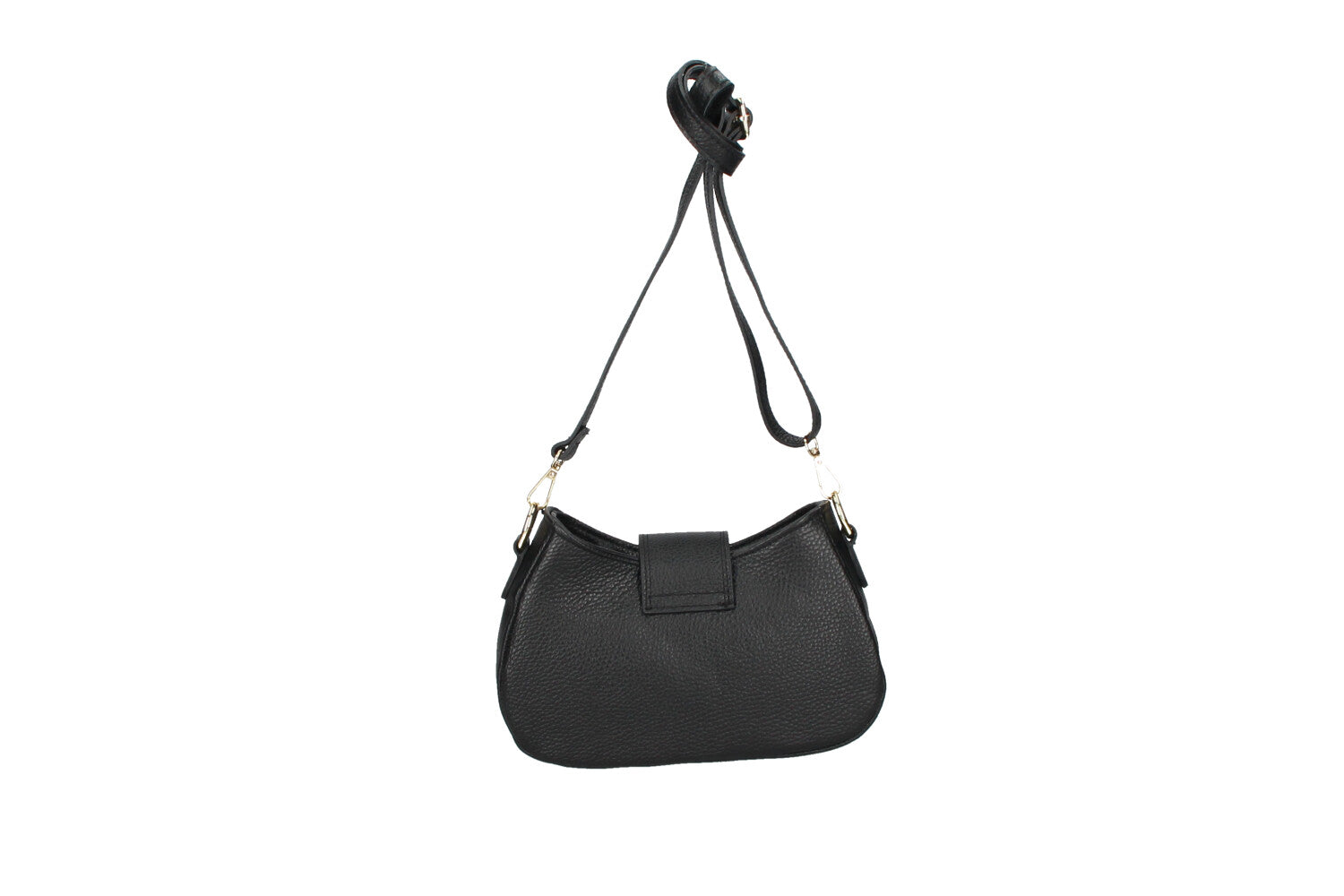 Audrey leather crossbody bag black back view