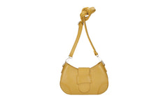 Audrey leather crossbody bag sage green front view