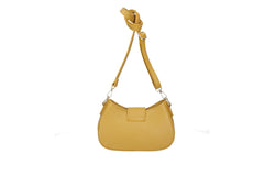 Audrey leather crossbody bag sage green back view