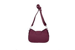 Audrey leather crossbody bag violet back view