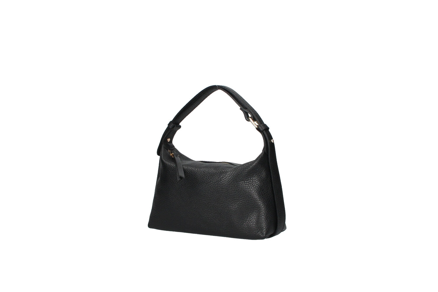 Doda leather crossbody bag black side view