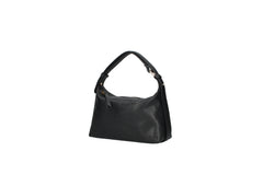 Doda leather crossbody bag black side view