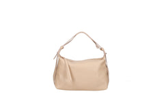 Doda leather crossbody bag champagne front view