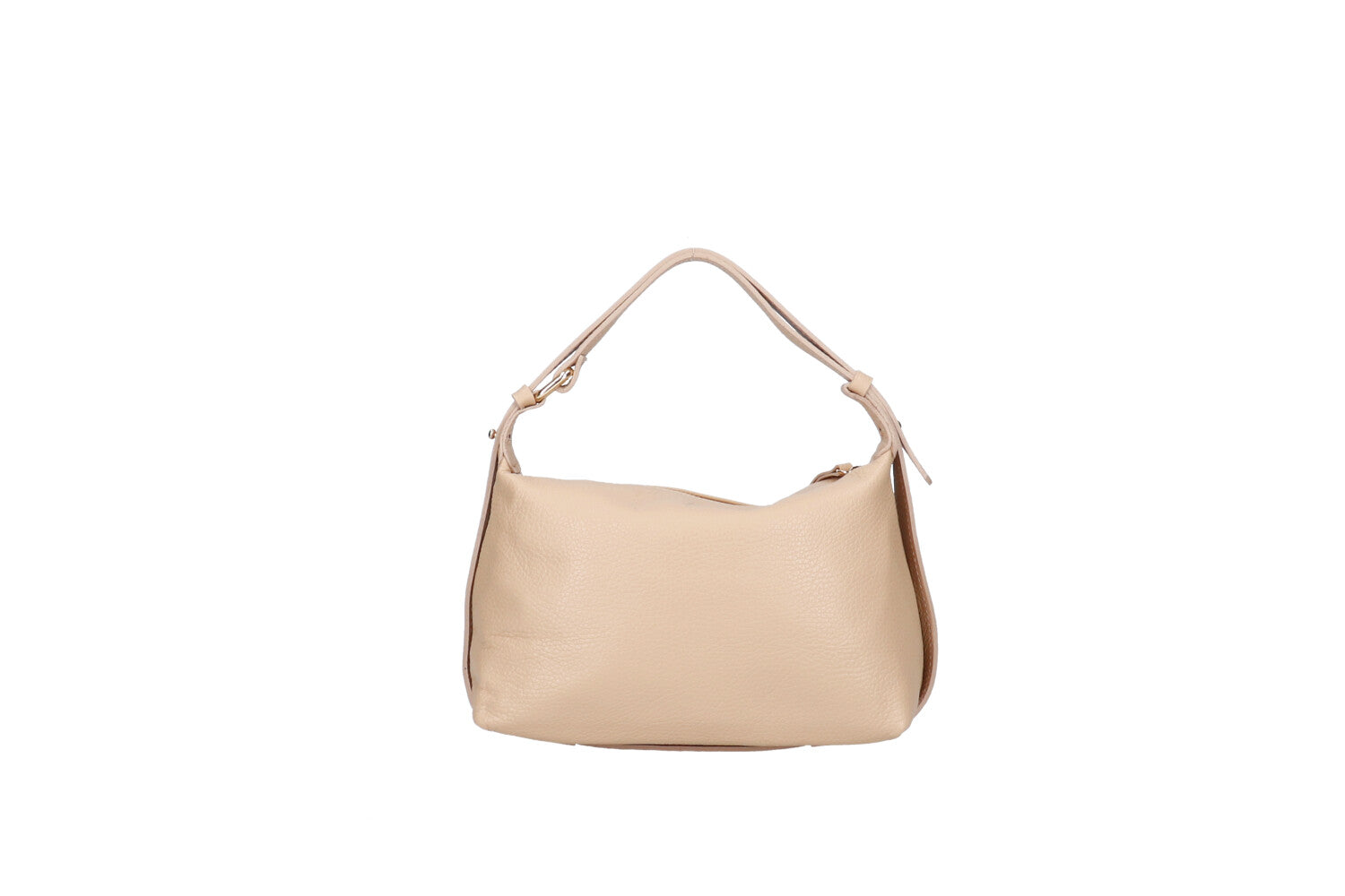 Doda leather crossbody bag champagne back view