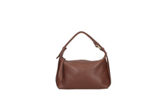 Doda leather crossbody bag mustard front view