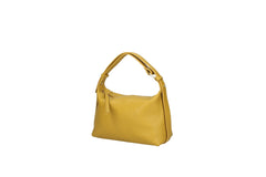 Doda leather crossbody bag sage green side view