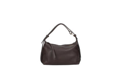 Doda leather crossbody bag tan front view