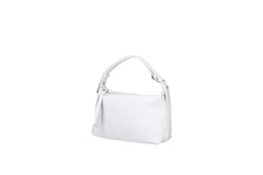 Doda leather crossbody bag white side view