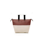 Small Leather Two-Tone Brown/Milk