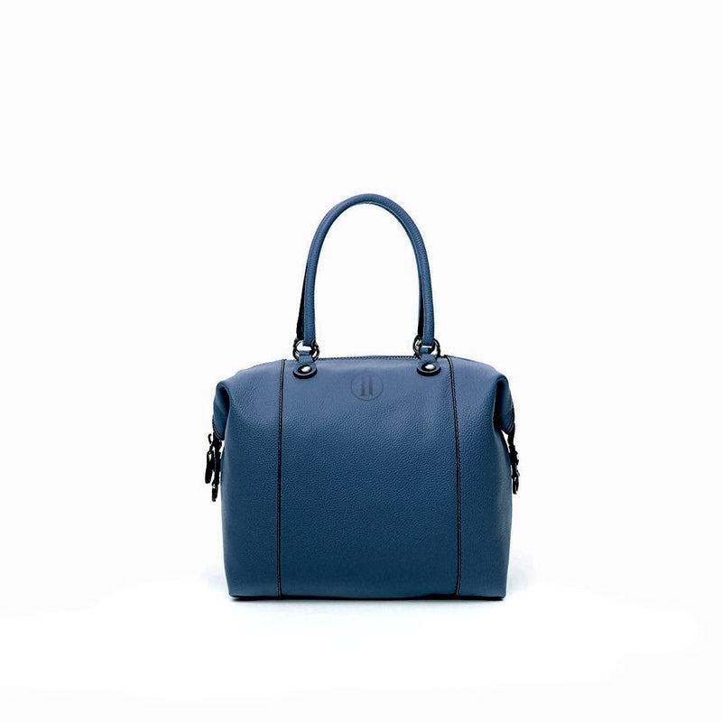 Large Leather Bag Navy Blue