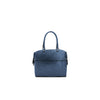 Small Leather Bag Blue Metal
