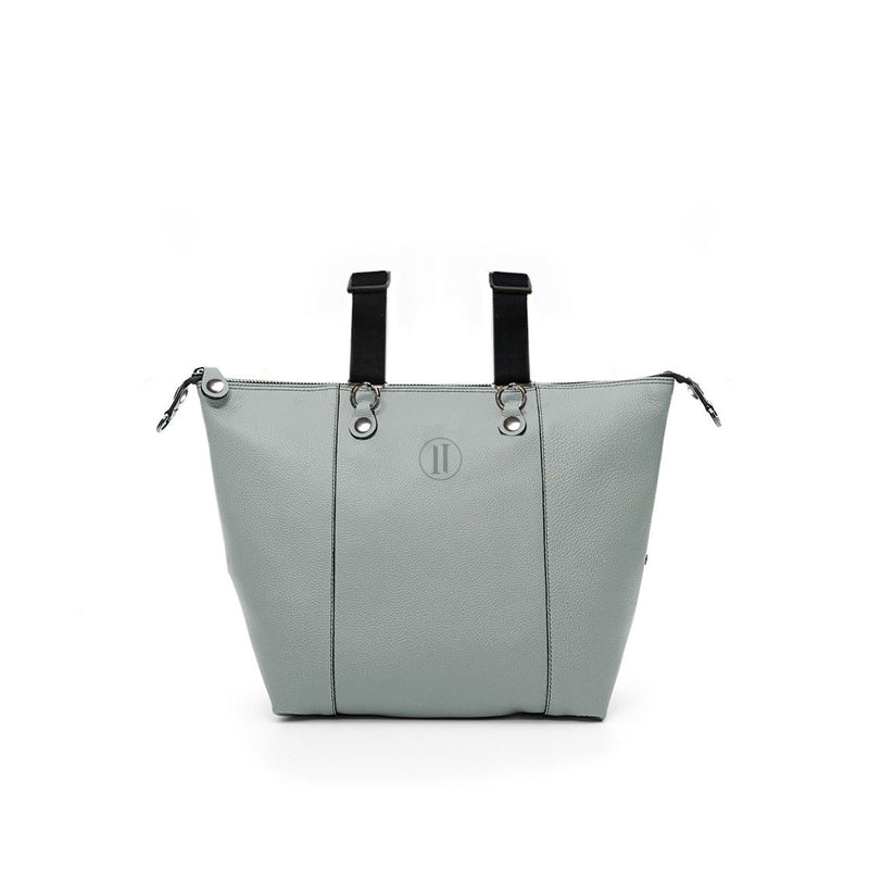 Large Leather Bag Grey