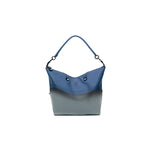 Small Leather Two-Tone Navy/Grey