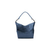 Small Leather Bag Blue Metal