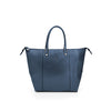 Large Leather Blue Metal